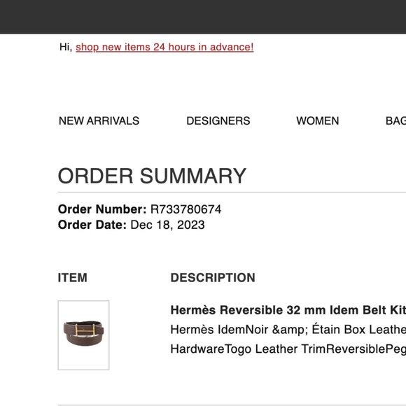 HERMÈS Reversible 32 mm Idem Belt Kit - Picture 3 of 4